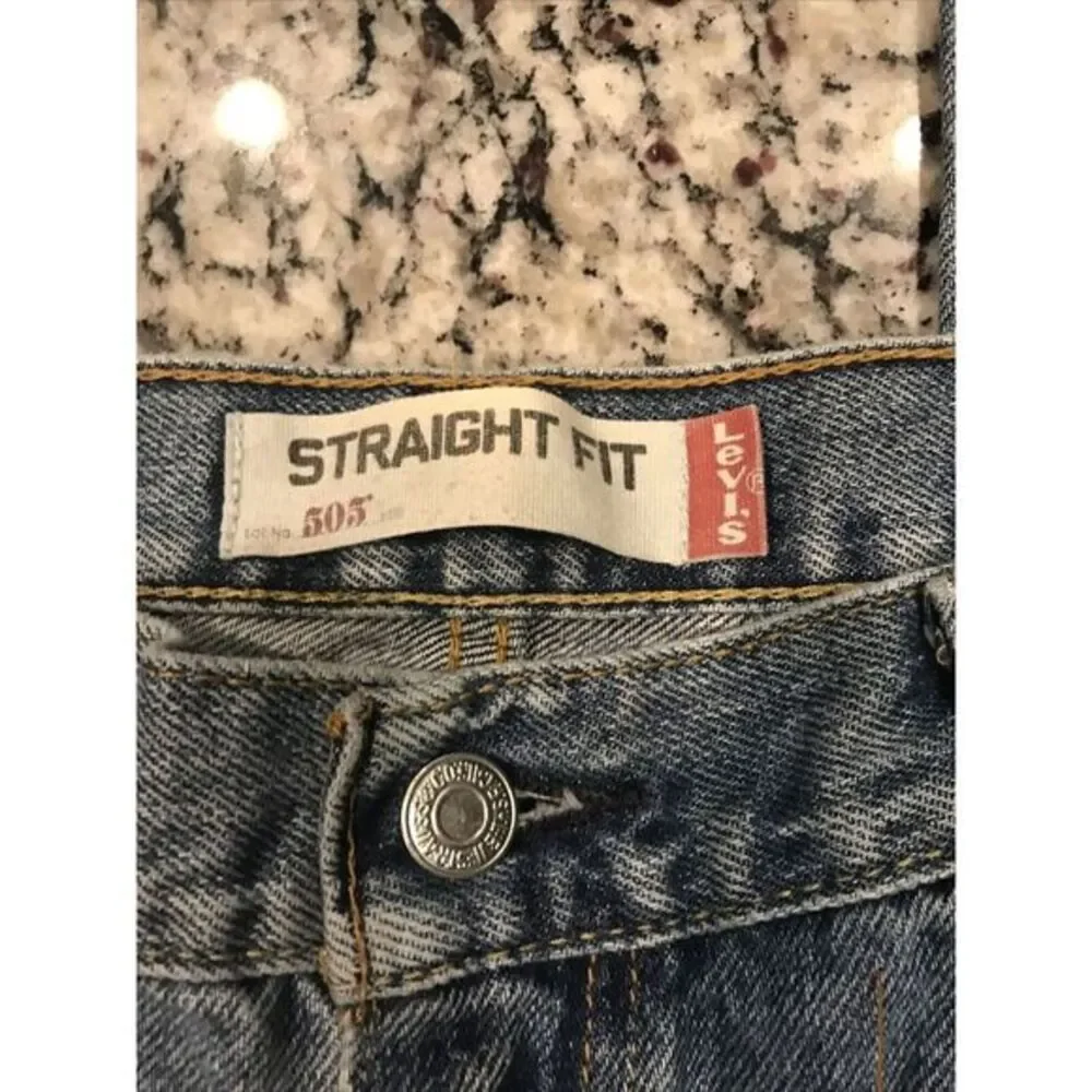 Vintage‎ Levi's Jeans - 505 Regular Straight Light Wash Size: 38x34